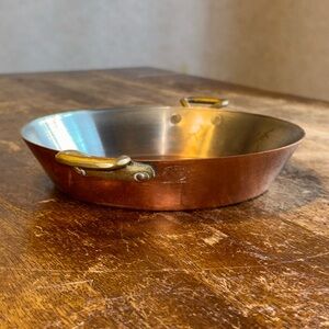 Métaux Ouvrés Vesoul Vintage French Copper Gratin Pan (A)